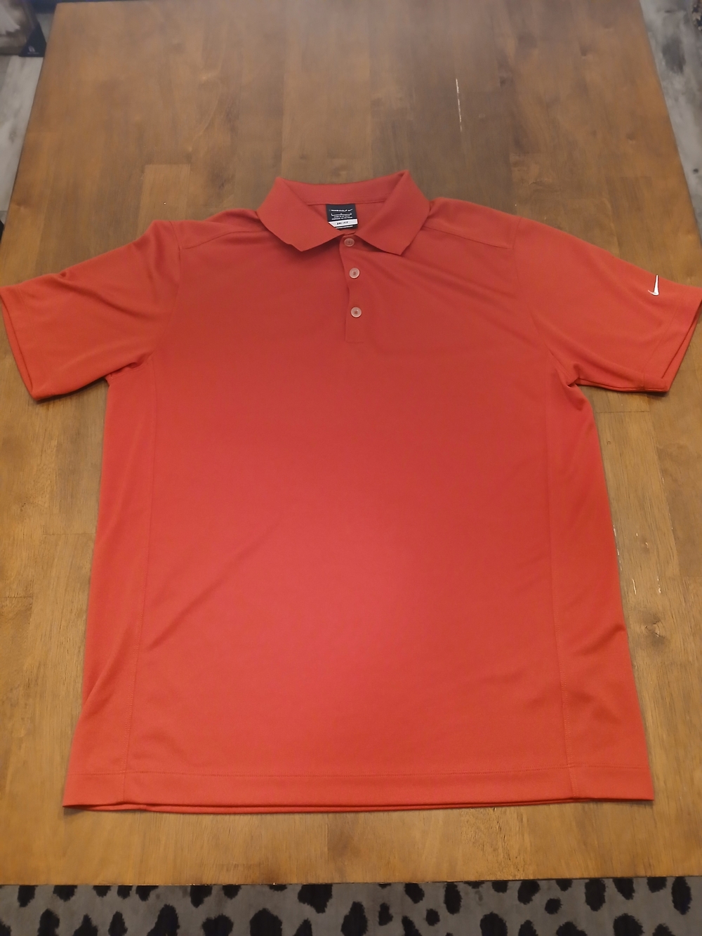 Nike Golf Dri-FIT Men's Red Solid Short Sleeve Polo Shirt Size L